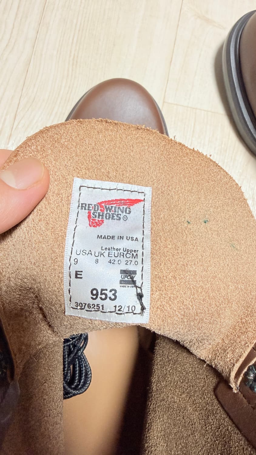 OG USA Made 레드윙 953 부츠  오스틴 버틀러 (미사용) 상품이미지8