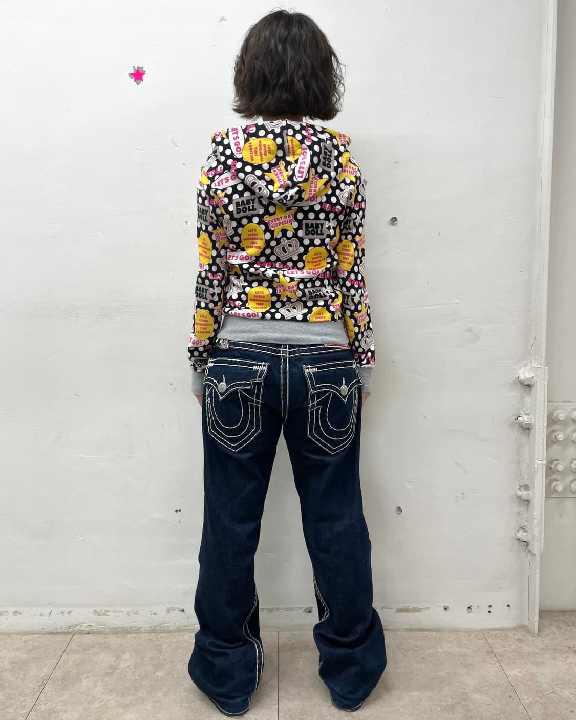 Baby Doll Retro Dot Hooded Zip-Up 상품이미지7