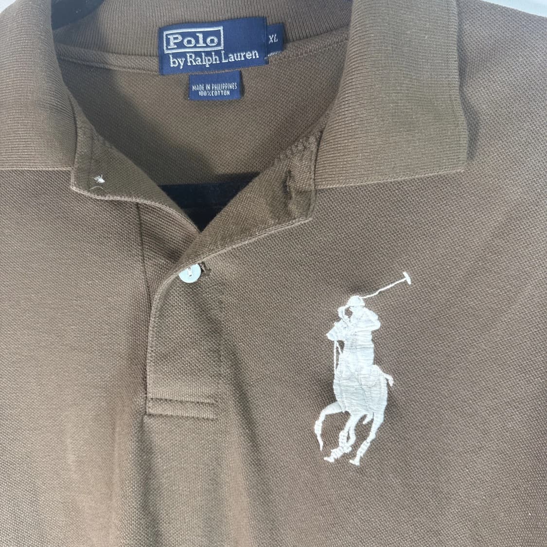 폴로 랄프로렌 빅포니 롱슬리브 카라 티셔츠 다크 브라운 상품이미지2