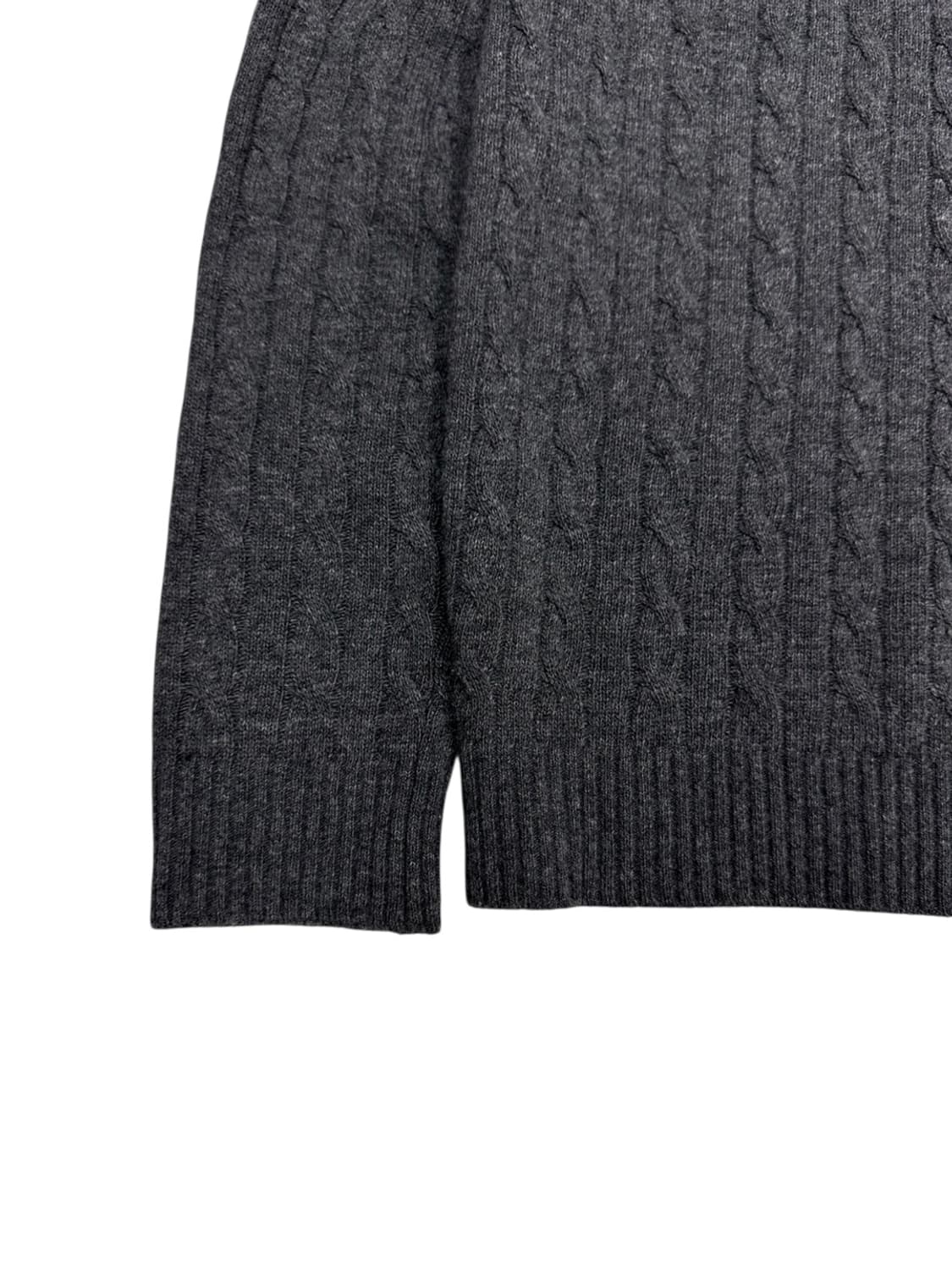 라코스테 울100% 꽈배기 니트 차콜 (3,M) 상품이미지5