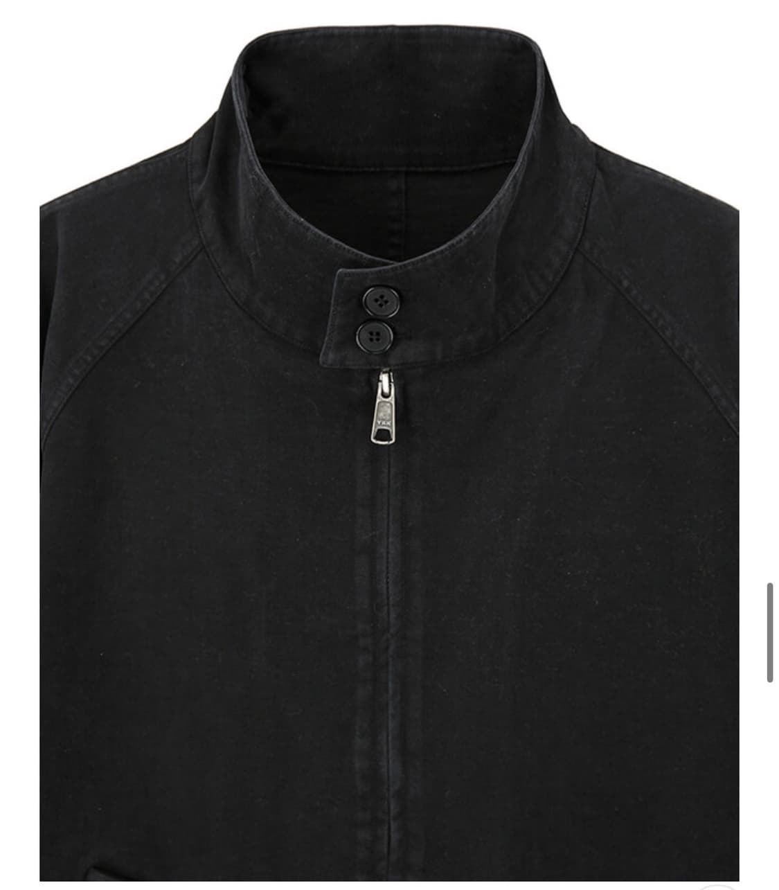 Garment Washed Harrington Jacket_Black 상품이미지4
