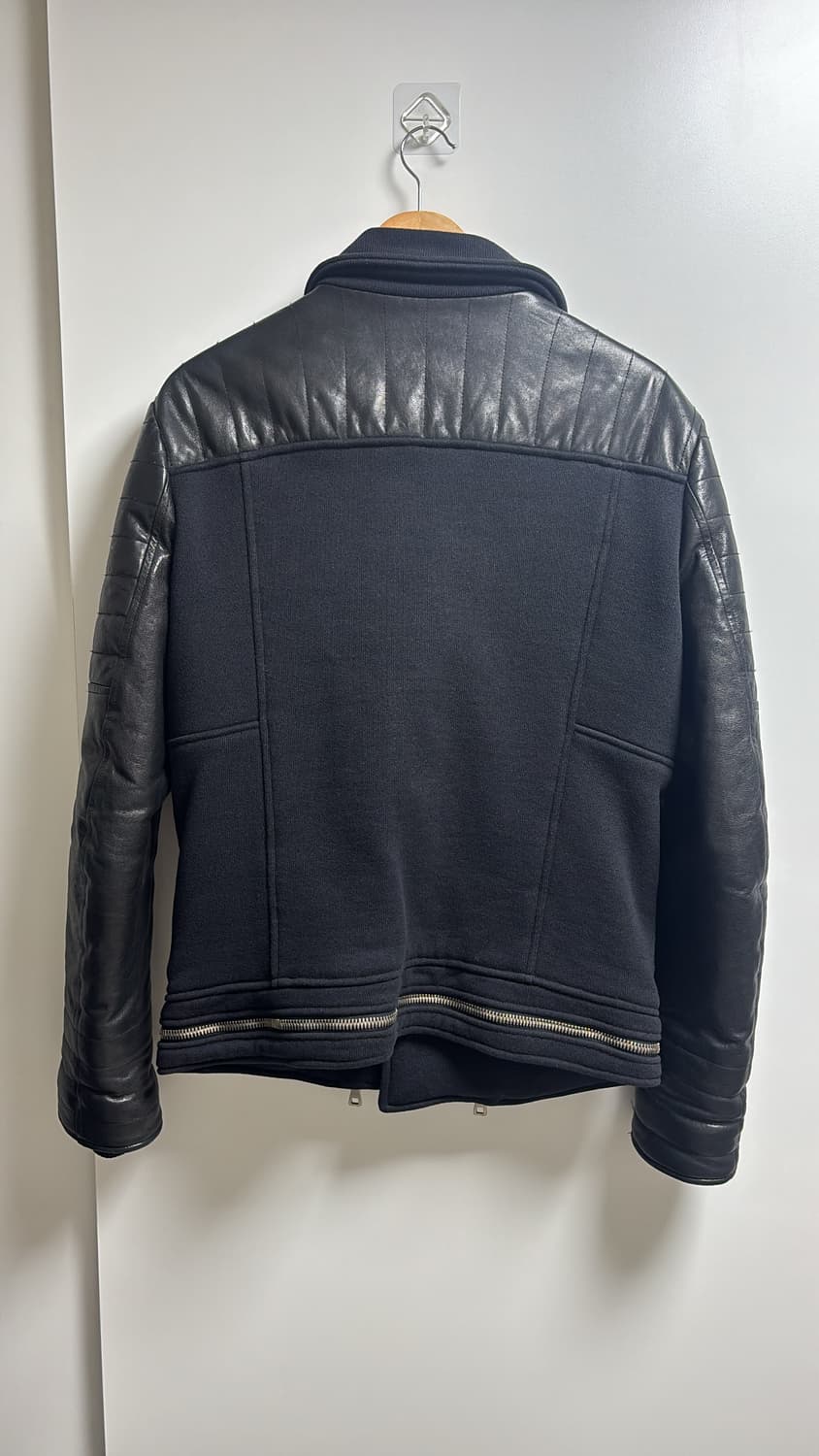 발망 레더슬리브 멀티지퍼 디테일 바이커 자켓 상품이미지2