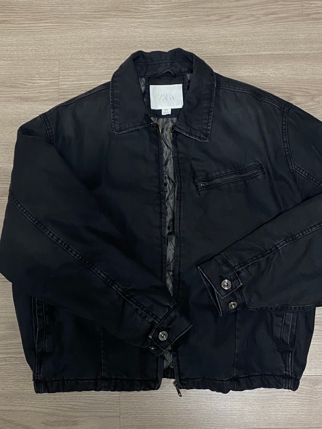 [L]자라 워싱 패디드 워크 자켓 상품이미지1