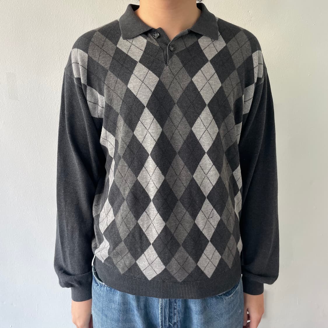 90s 아가일니트 상품이미지1