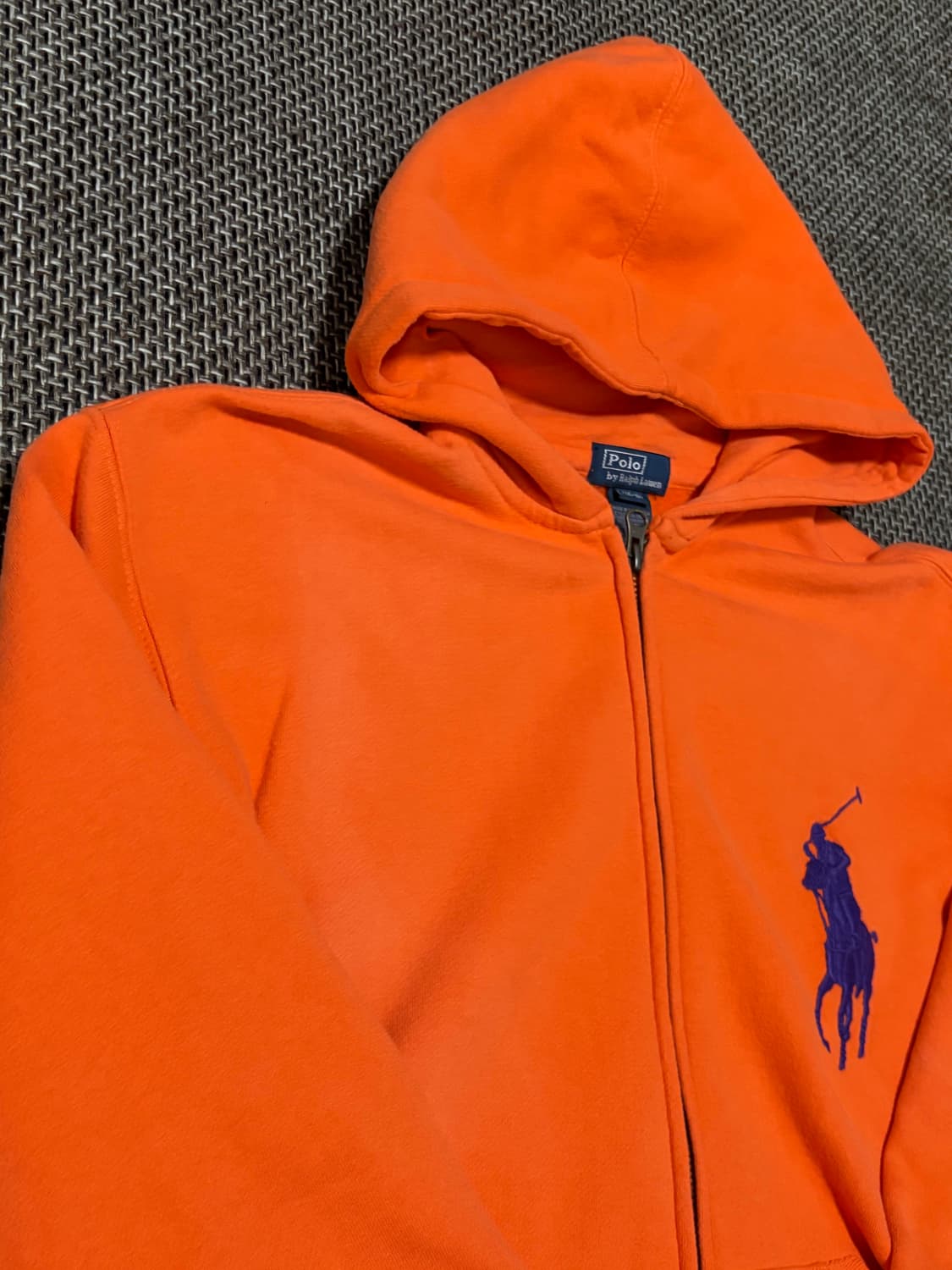 폴로 랄프로렌 오렌지 빅포니 후드집업 상품이미지3