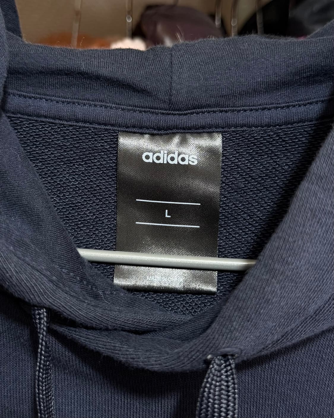 아디다스 네이비 삼선 후드 티셔츠 상품이미지8