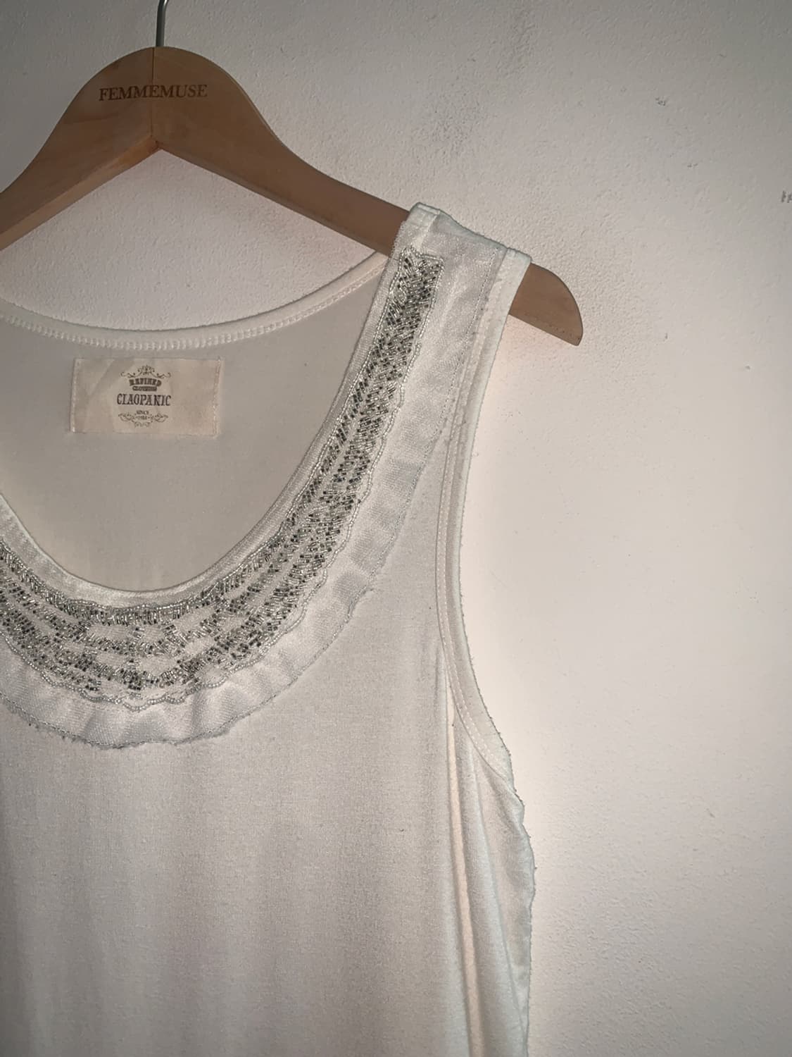 Beads u neck sleeveless top 상품이미지3
