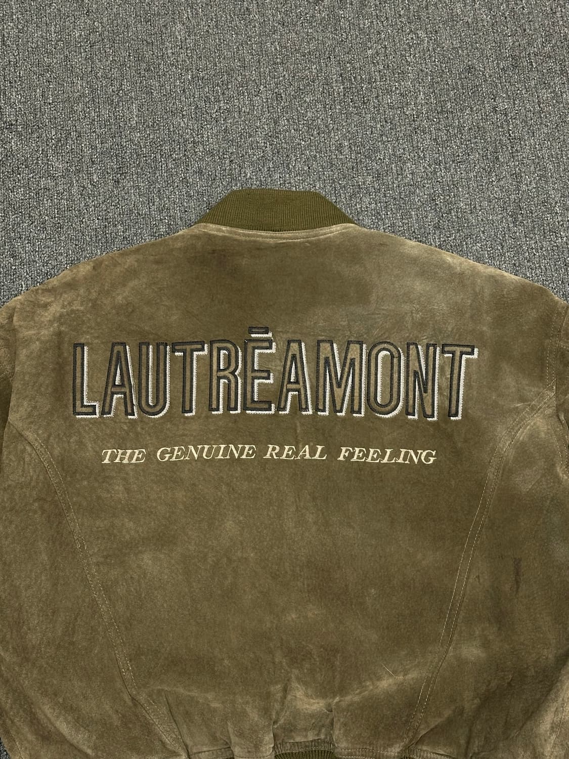 OS)로트레아몽 빈티지 스웨이드 MA-1 블루종 자켓 상품이미지7