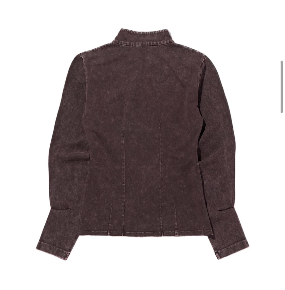 미스치프 워시드 저지 셔츠 퍼플 브라운 S 상품이미지2