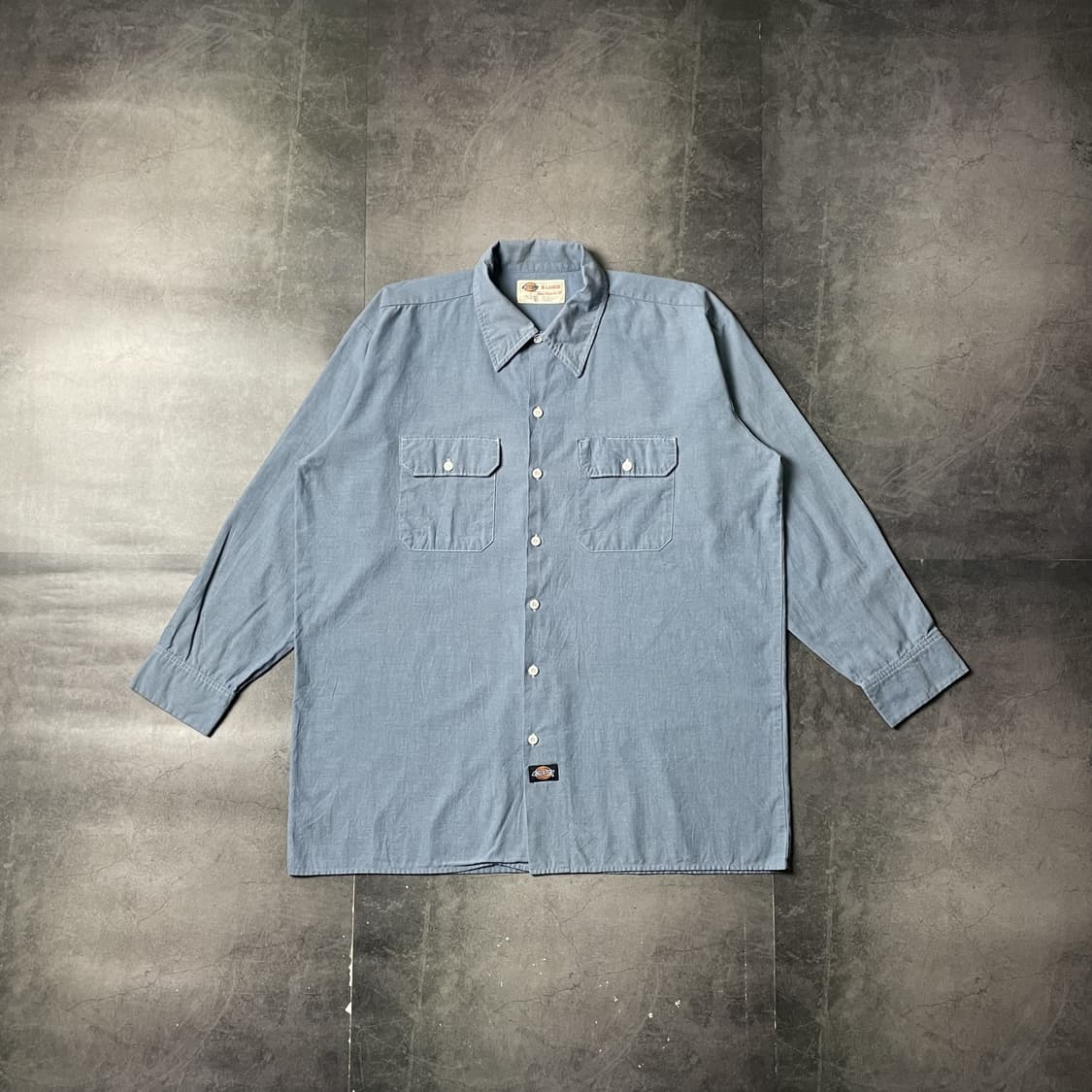 DICKIES 디키즈 빈티지 블루 플랩포켓 워크 셔츠 A00880 상품이미지1