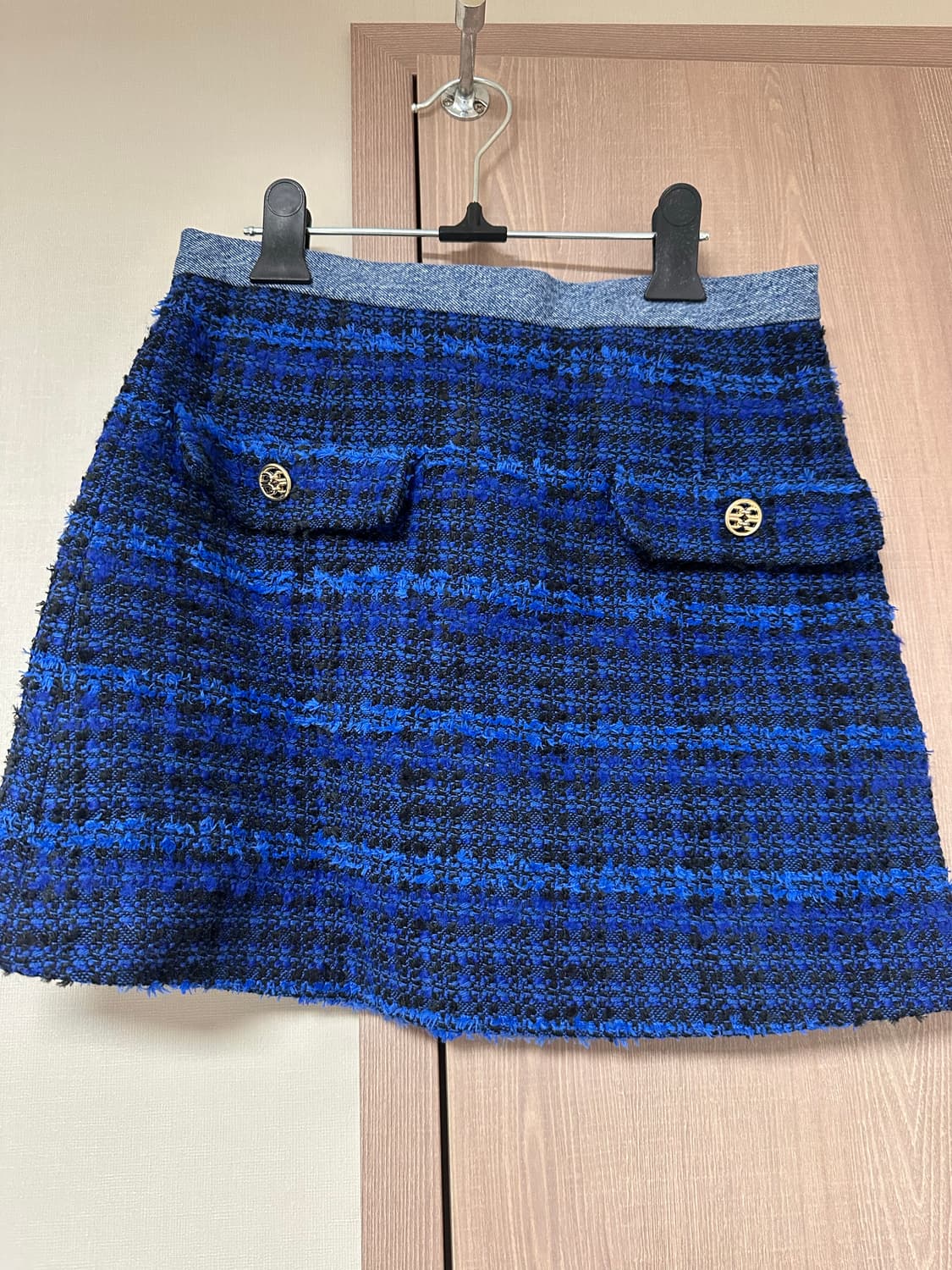 산드로 sandro 데님 트위드 스커트 36 새상품 상품이미지5