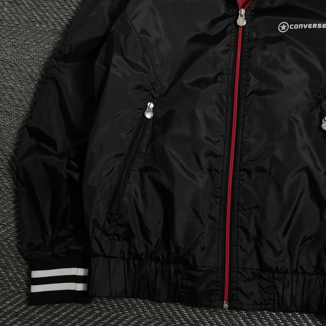 00s 컨버스 올드스쿨 디테일 블랙 우븐 트랙 자켓 o 4277 상품이미지3