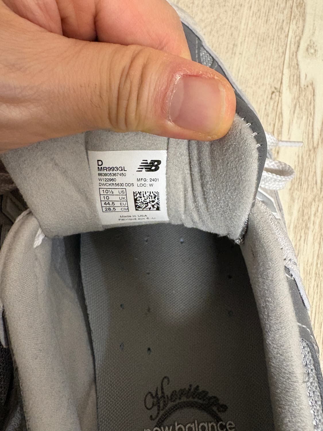 뉴발란스 993 Made in USA 그레이 285 상품이미지5