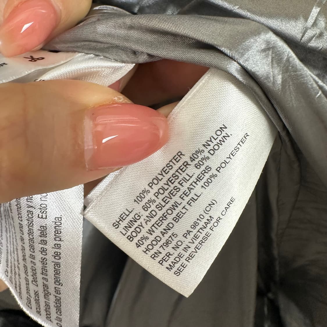 마이클코어스여성 후드 패딩 네이비 빅사이즈(실측130 상품이미지9