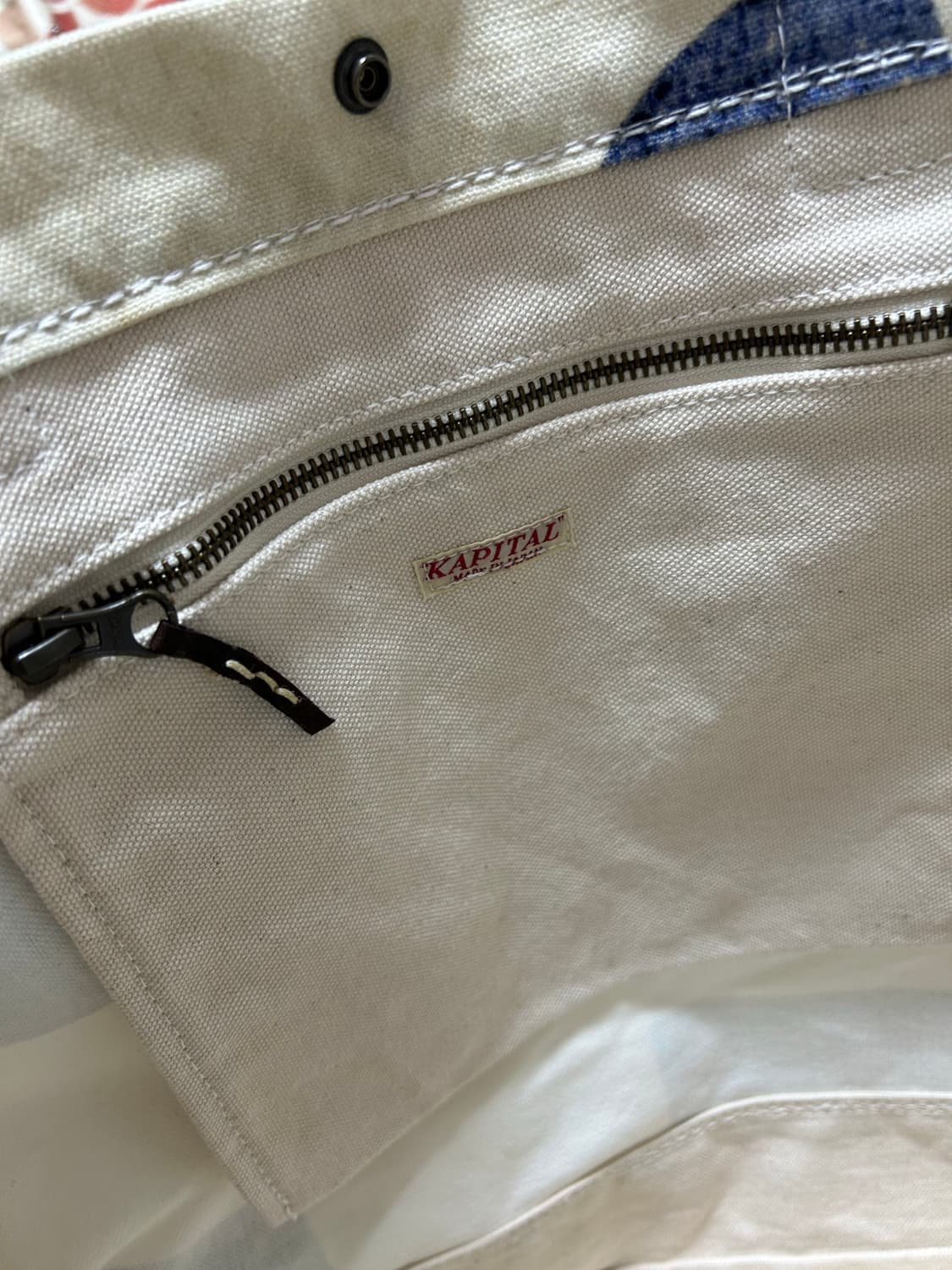(블루) KAPITAL 캐피탈 캔버스 숄더백  상품이미지3