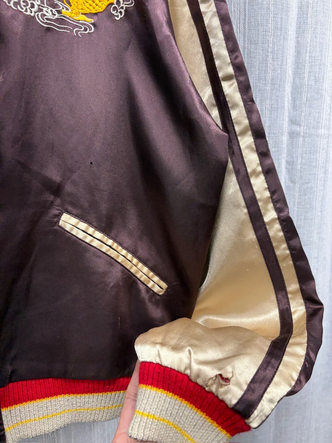 JPN 일본빈티지 오리엔탈 리버시블 자수 스카잔  Size:  35사이즈 상품이미지3