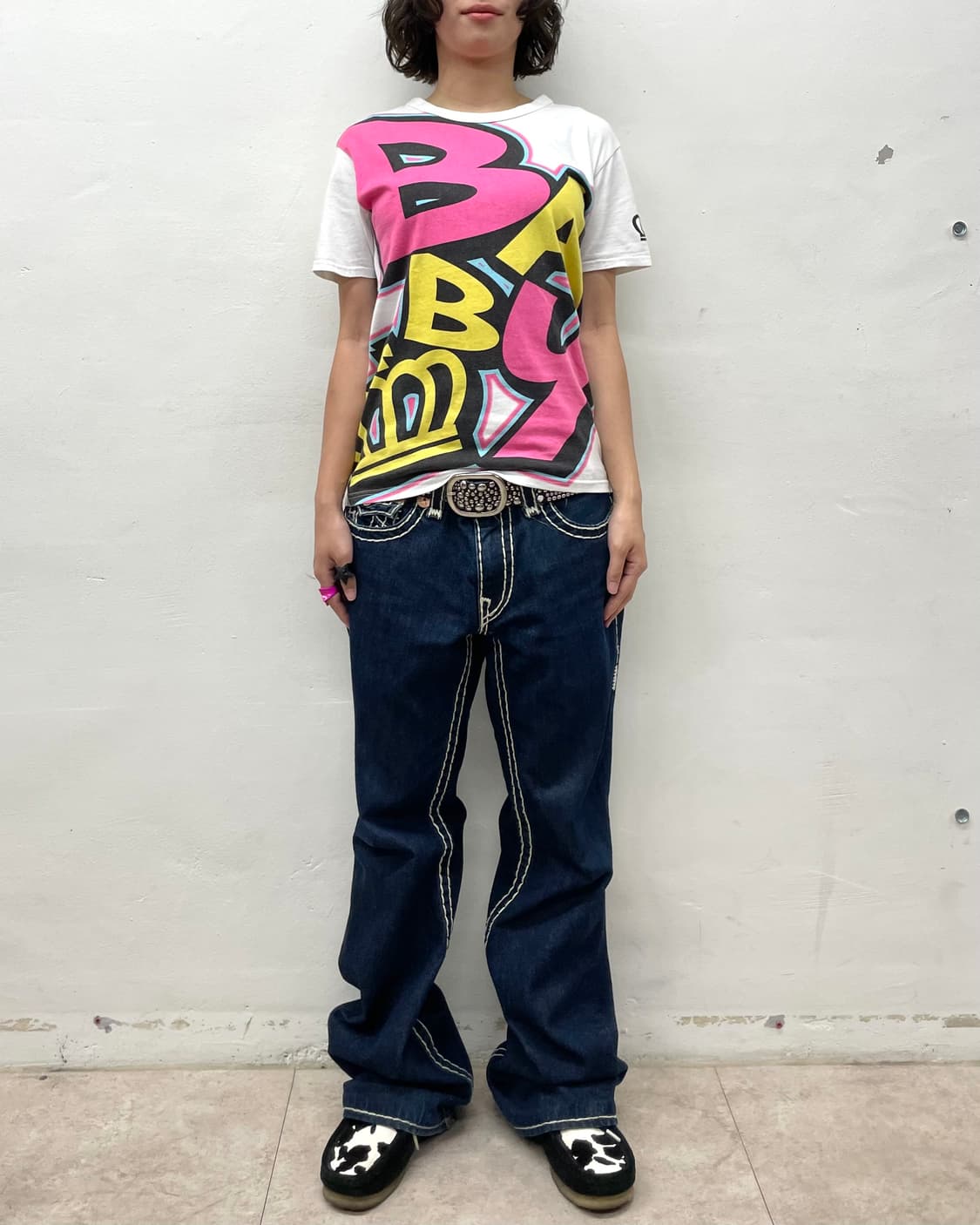 Baby doll bold lettering white T-shirt  상품이미지6