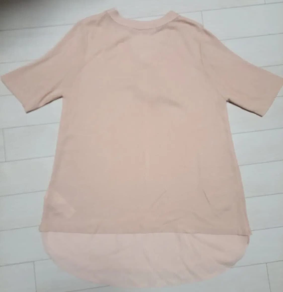 급처새상품!SOUP숲 진주리본피치딸기우유반팔니트 레니본st오즈세컨st 상품이미지2