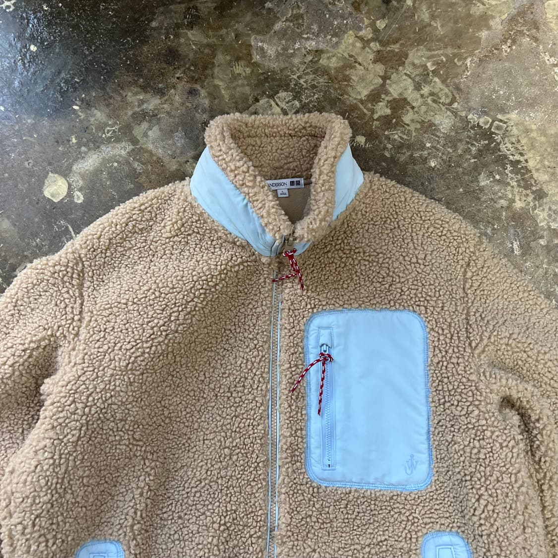 L) JW 앤더슨 X유니클로 양털 플리스 자켓 뽀글이 후리스 상품이미지2