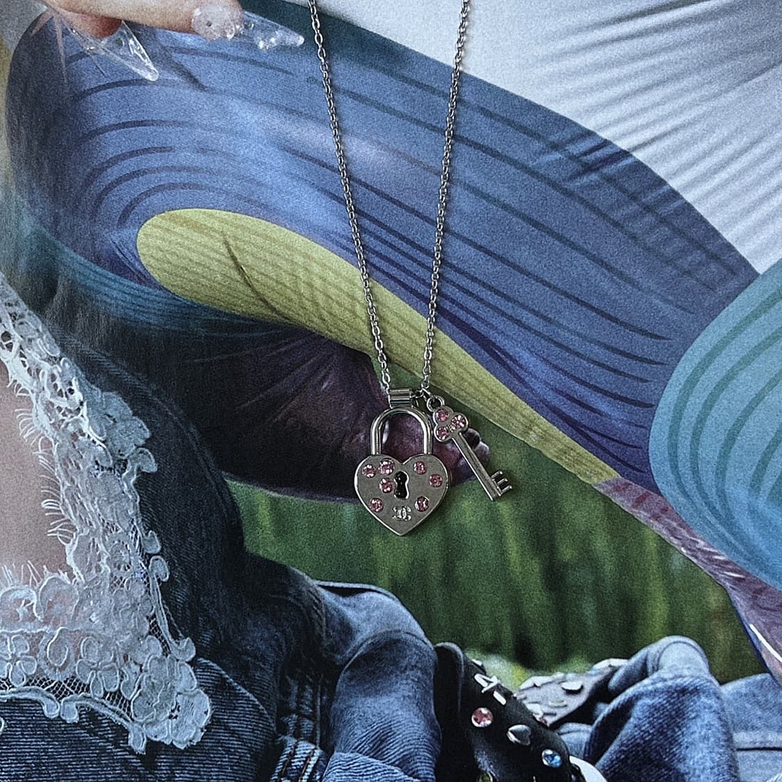 샤넬 하트락 핑크다이아 업사이클링 실버 목걸이 상품이미지4