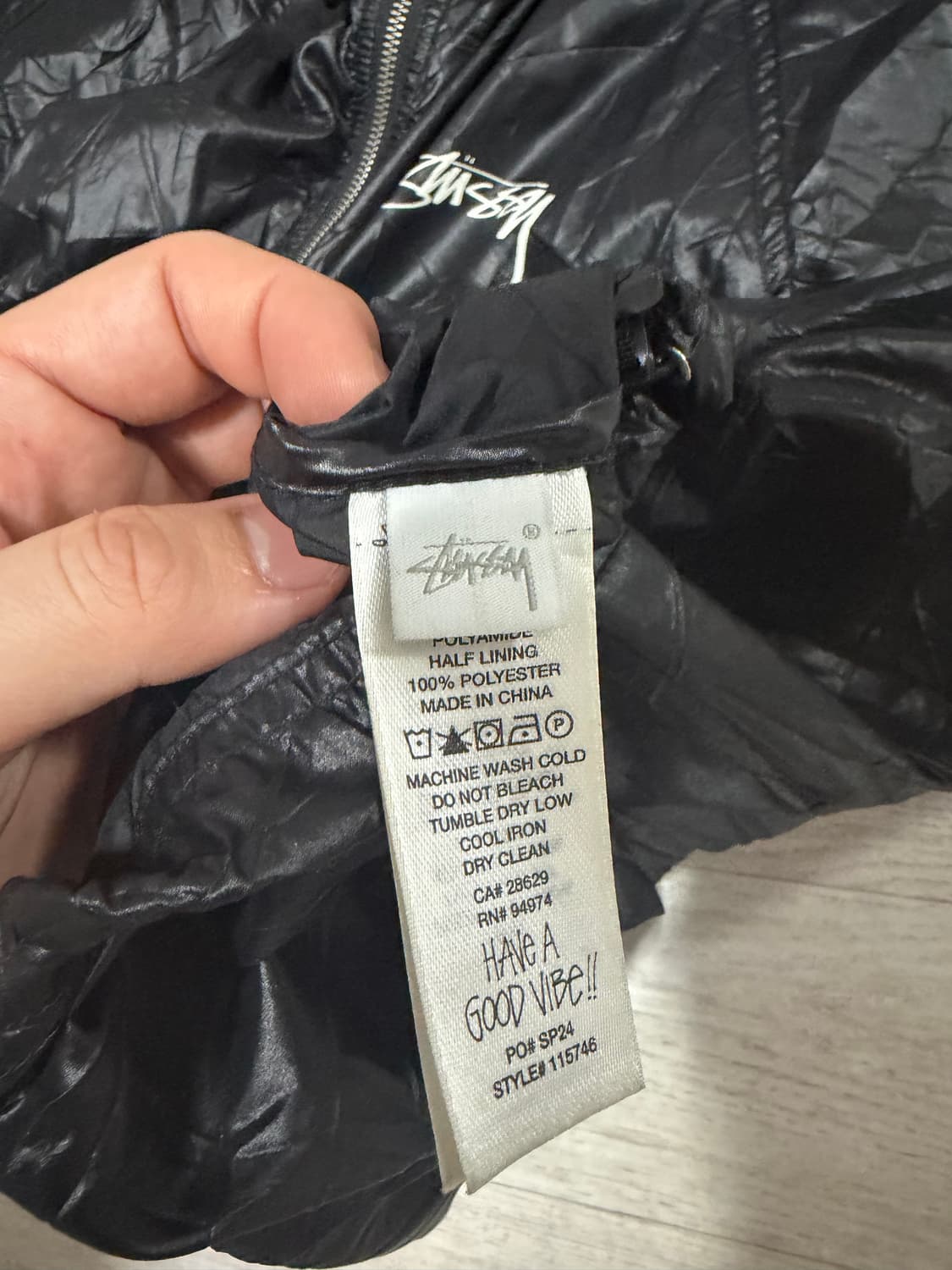 Stussy 비치쉘링크바람막이 블랙 XL 상품이미지4