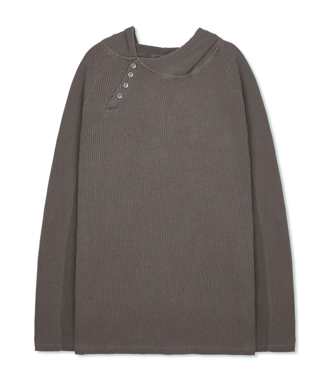 [L] 이그노타 코어:11 버튼 롱 슬리브 티셔츠 브라운 상품이미지1