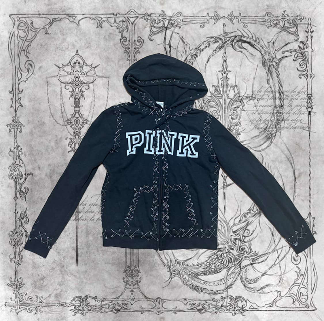 Pink 핑크 클립포인트 후드집업 상품이미지2