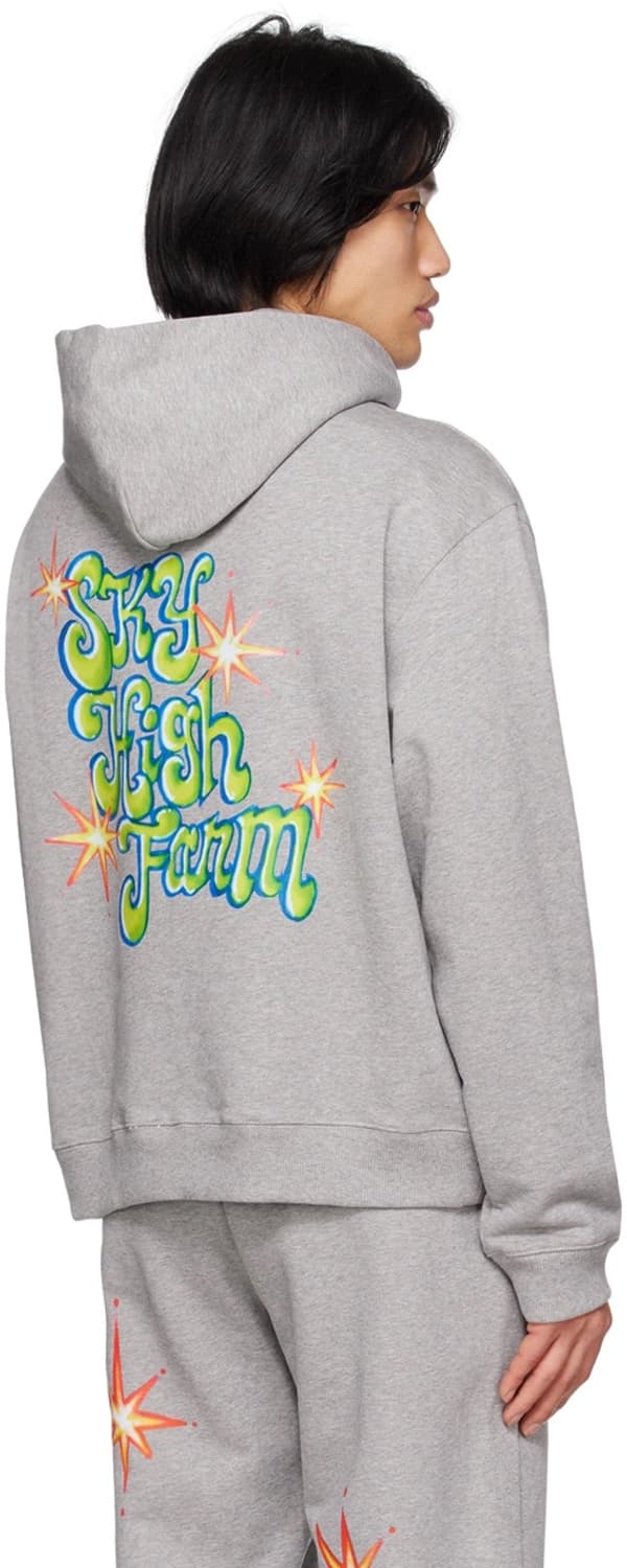 [M]sky high farm 파이어워크 후드 그레이 상품이미지4