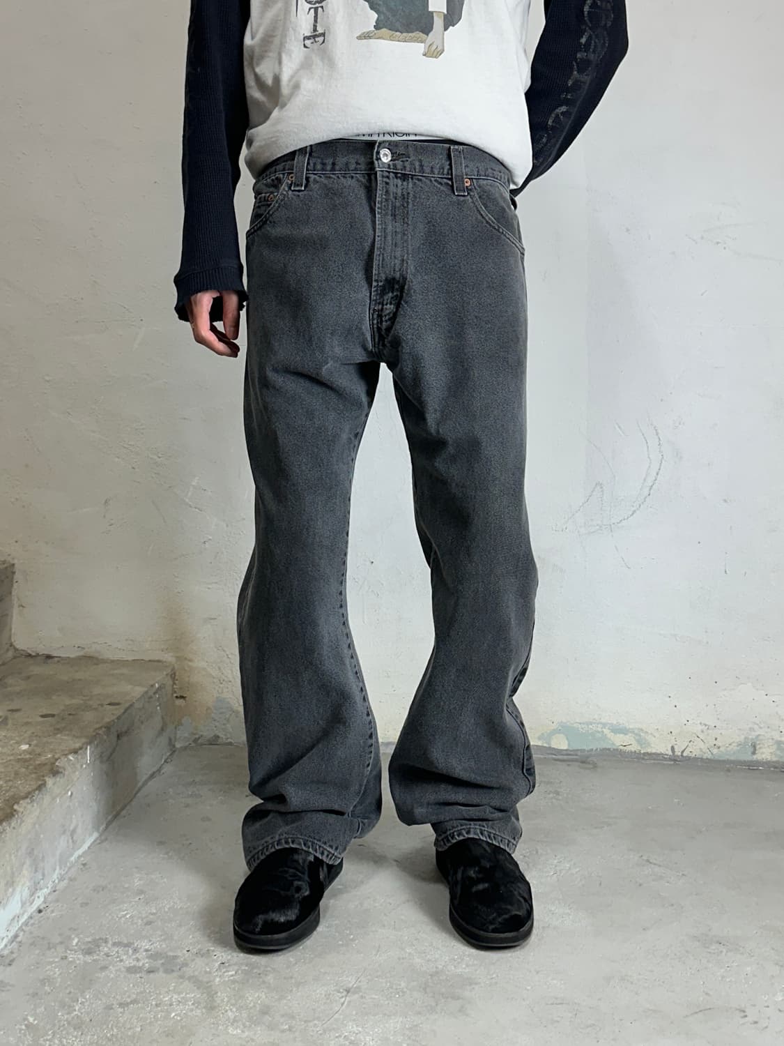 00's 빈티지 리바이스 517 블랙 부츠컷 플레어진 상품이미지1