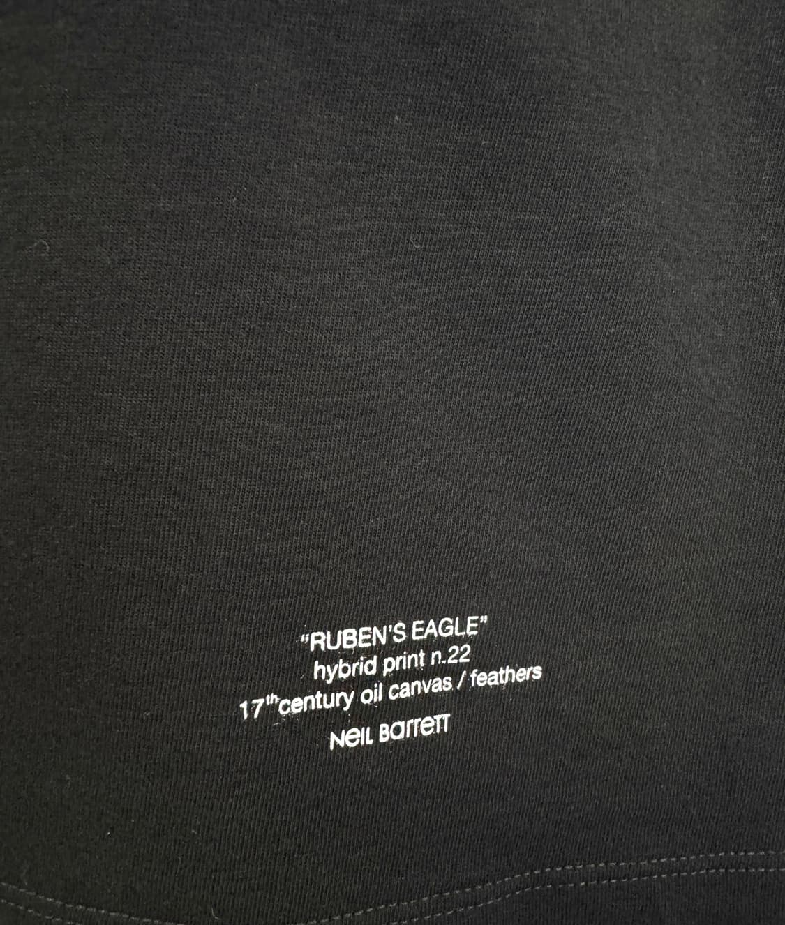 NEIL BARRETT 닐바렛 RUBEN’S EAGLE 프린팅 블랙 티셔 상품이미지5