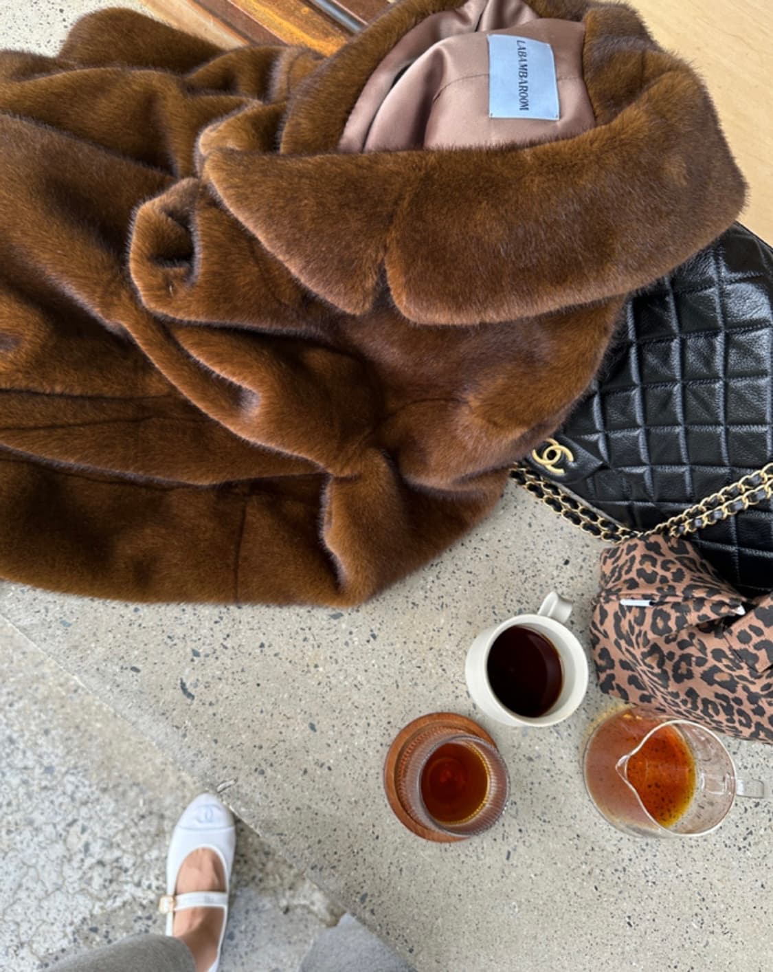 라밤바룸 밍크하프코트 1사이즈 상품이미지8