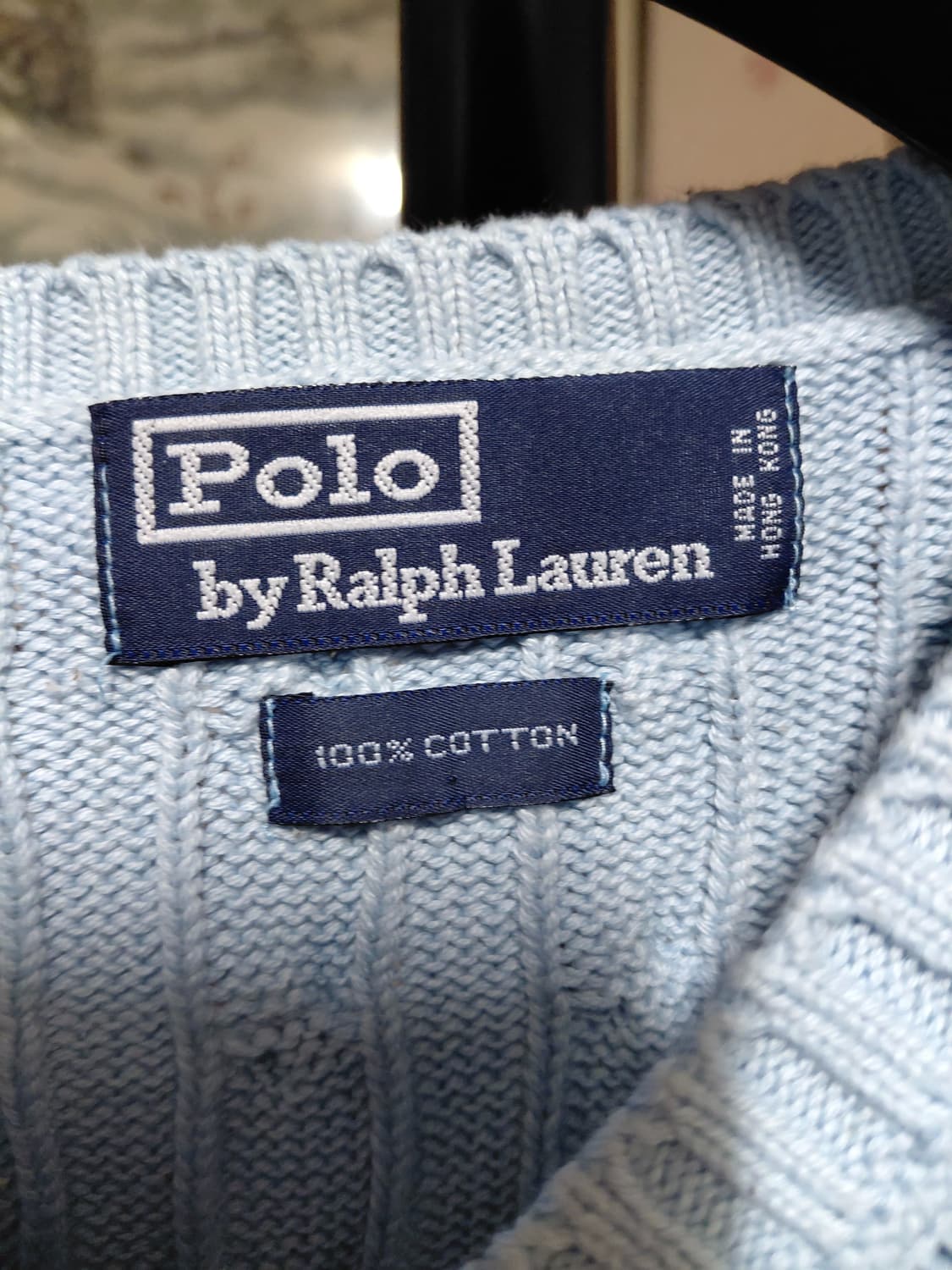 [폴로 랄프로렌]면 케이블 브이넥 니트 베스트(조끼)100사이즈 상품이미지3