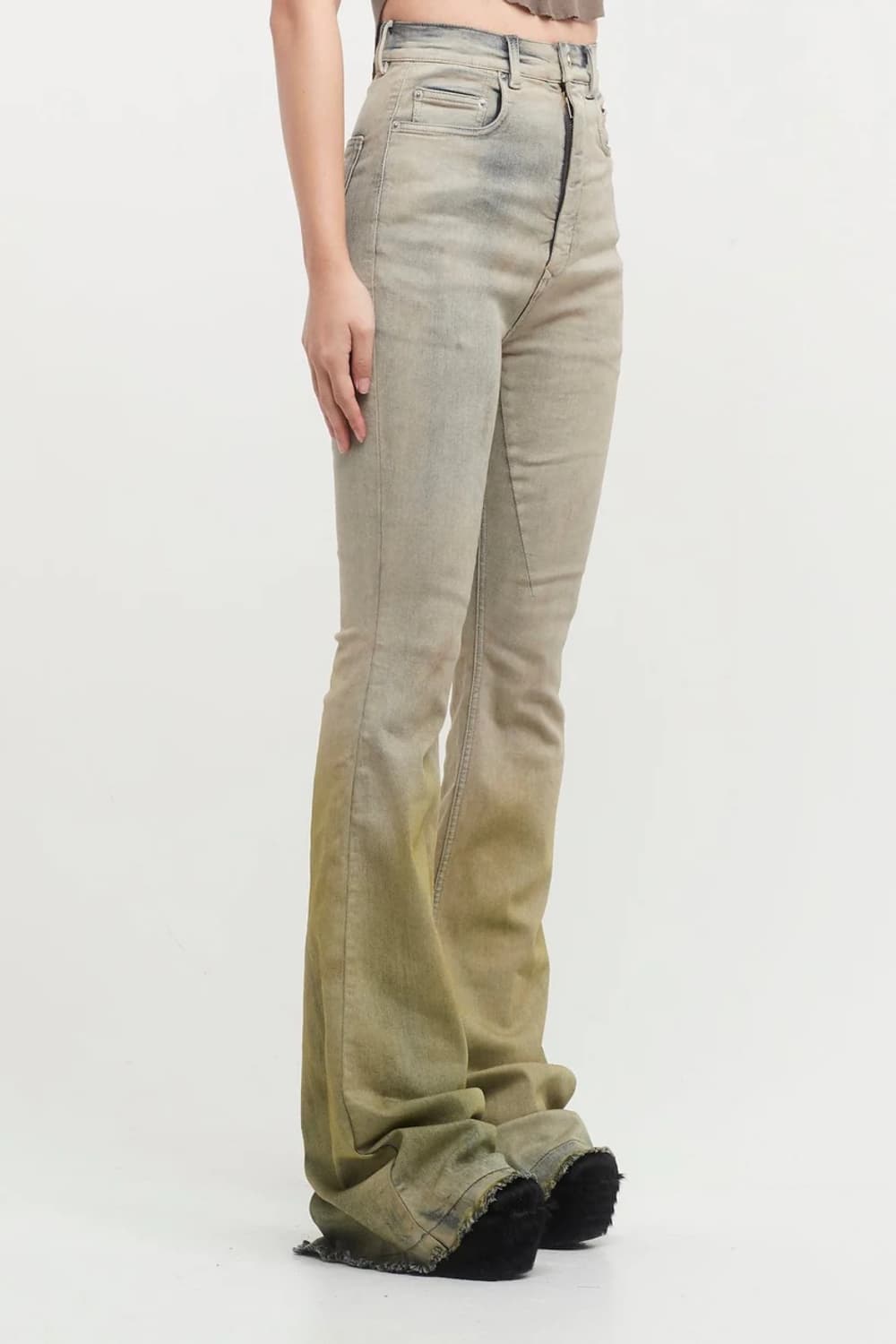 릭오웬스 볼란 부츠컷 데님 팬츠 펄 애시드 디그레이드 26사이즈 상품이미지8