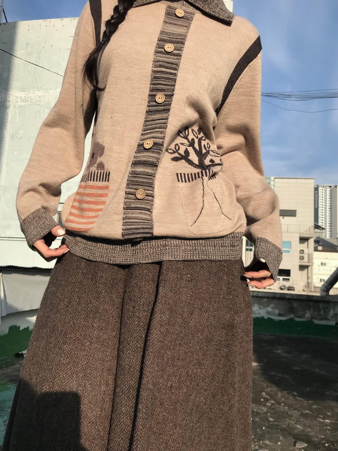 주머니에 멍멍이가! 니트 상품이미지7