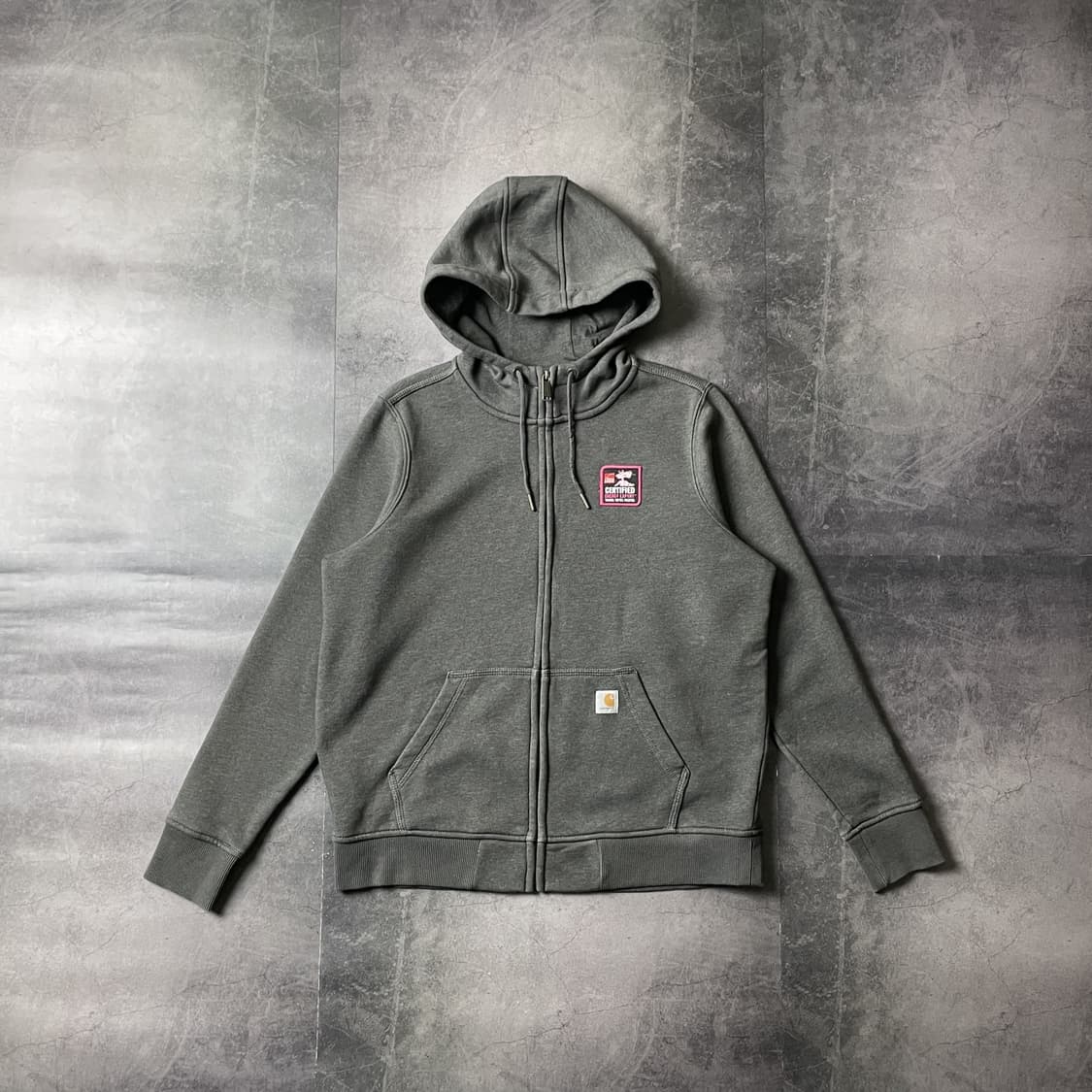 CARHARTT 칼하트 빈티지 그레이 기모 코튼 후드집업 A00462 상품이미지1