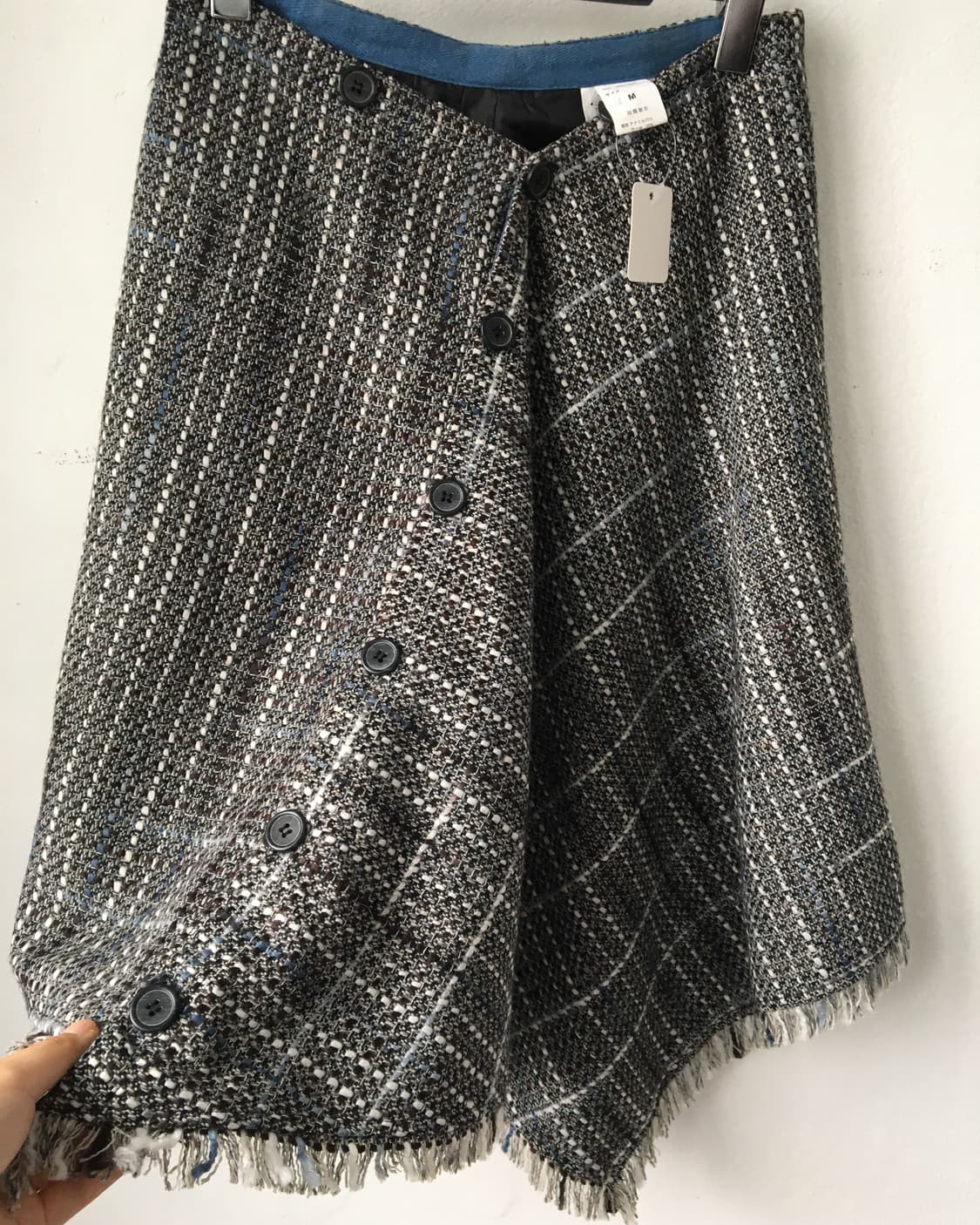 Drape button point knitted skirt 상품이미지3