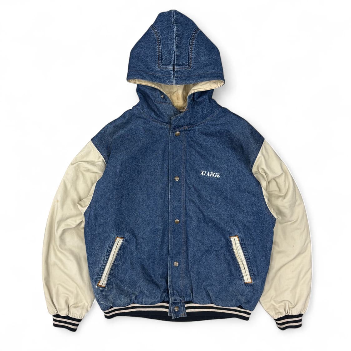 2020 엑스라지 후디드 바시티 데님 자켓 상품이미지1