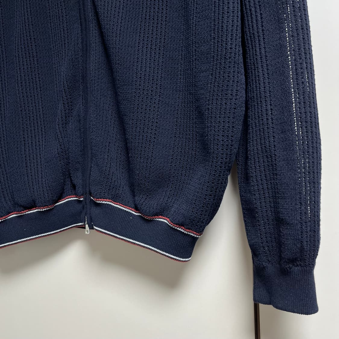 로베르토콜리나 펀칭디테일 v넥 니트집업 상품이미지5