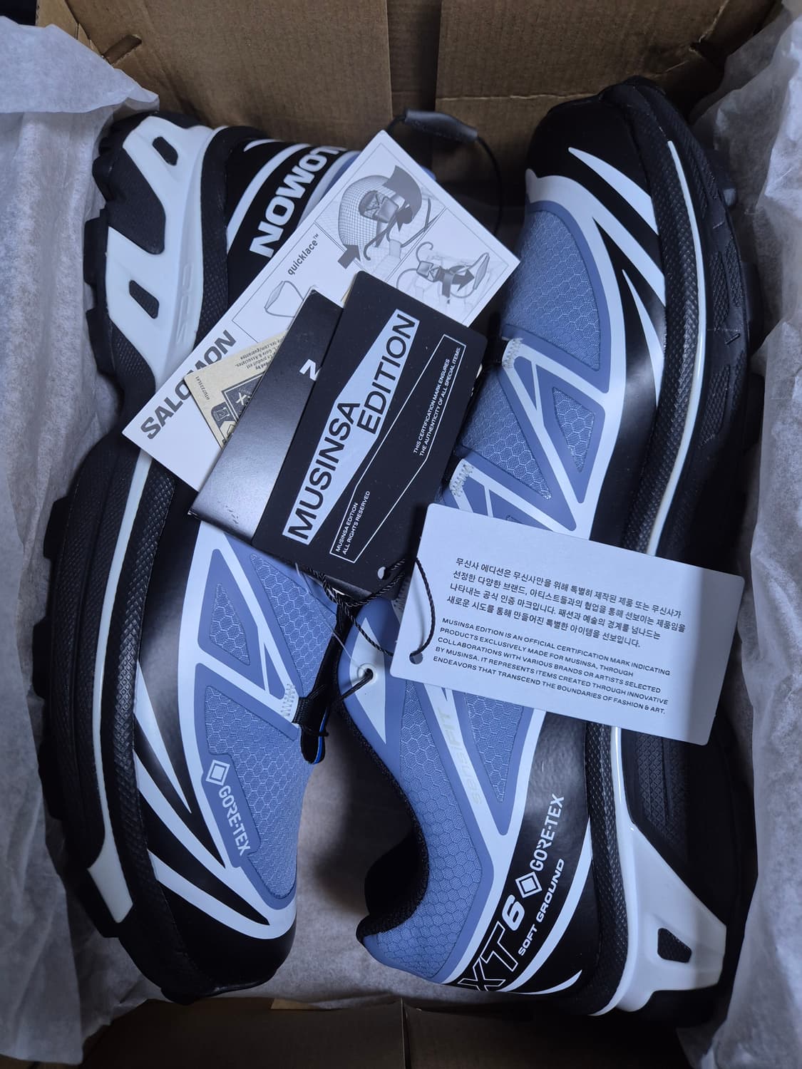 (새상품) 살로몬 XT-6 GTX 블랙 인피니티 화이트  상품이미지1