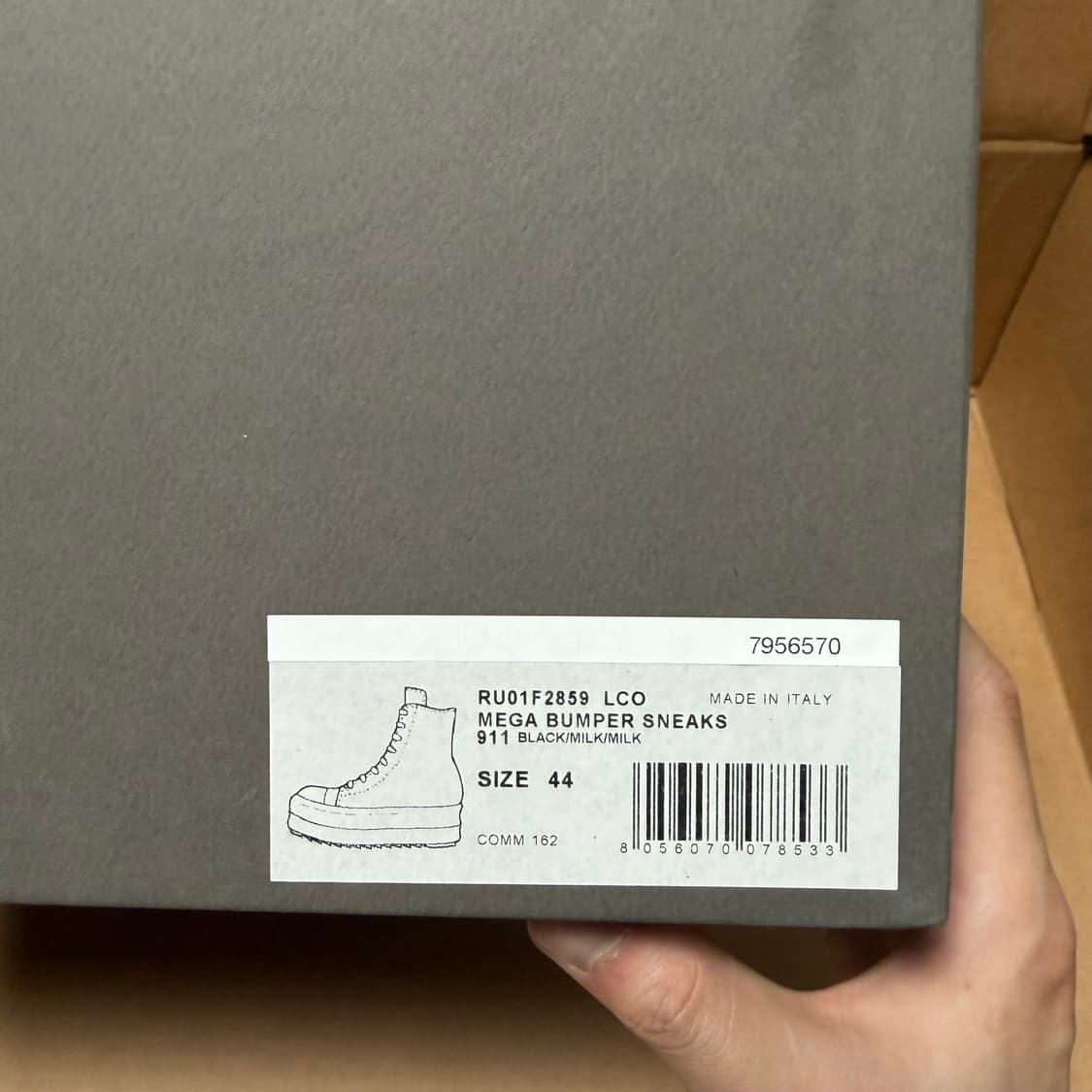 26S/S 릭오웬스 메가 범퍼 하이탑 스니커즈  LCO 911 상품이미지5