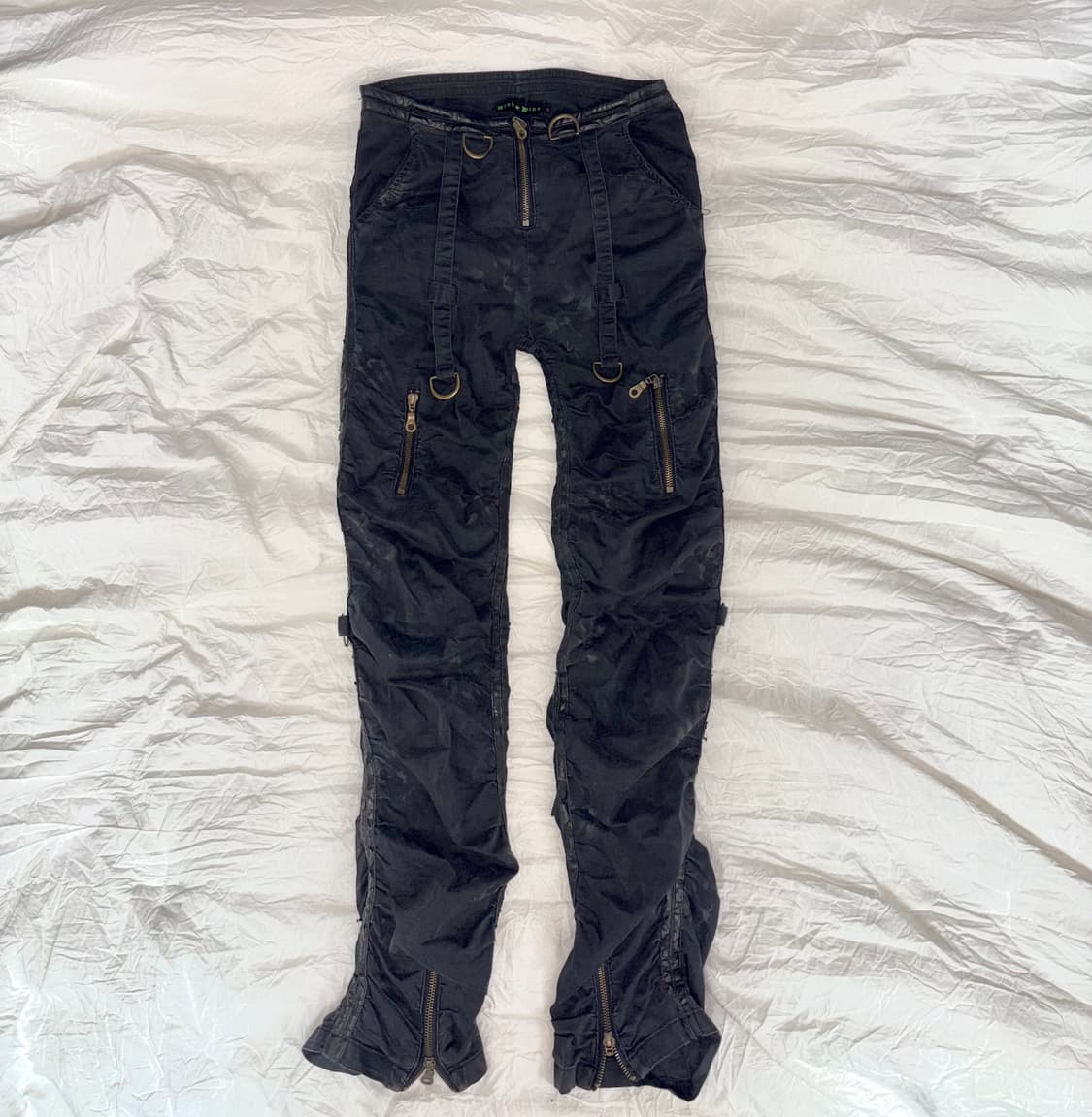 락펑크 슬림 벨티드 팬츠  상품이미지1