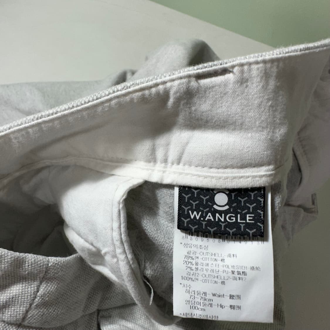우먼L 와이드앵글 오트그레이 레귤러 스트레이트핏 코튼 골프팬츠 상품이미지3