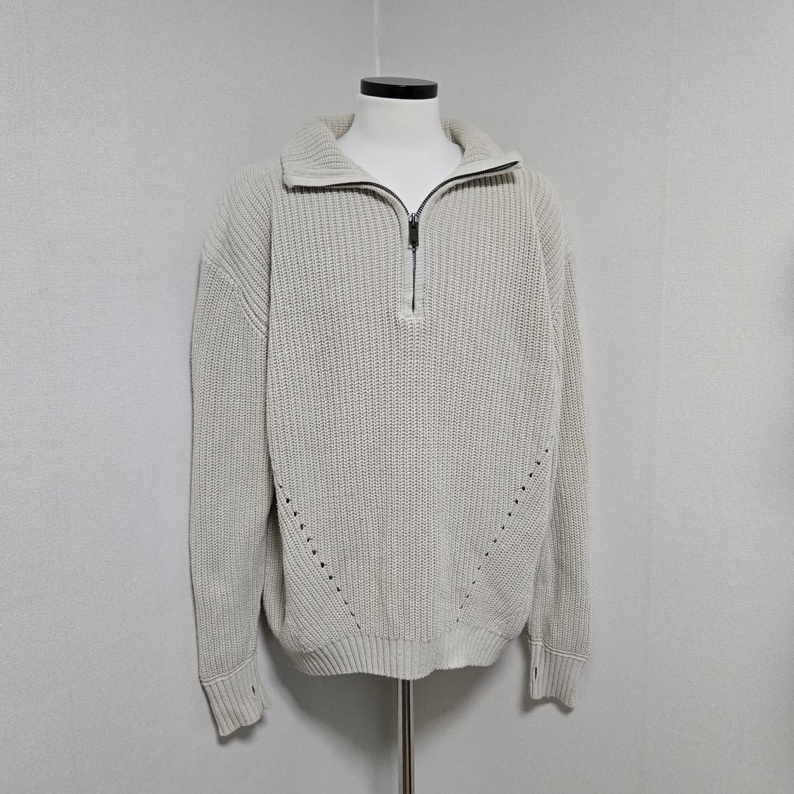 일꼬르소 오버 핏 모크넥 하프 집업 니트 / 남성 니트/ 남자 니트 상품이미지8