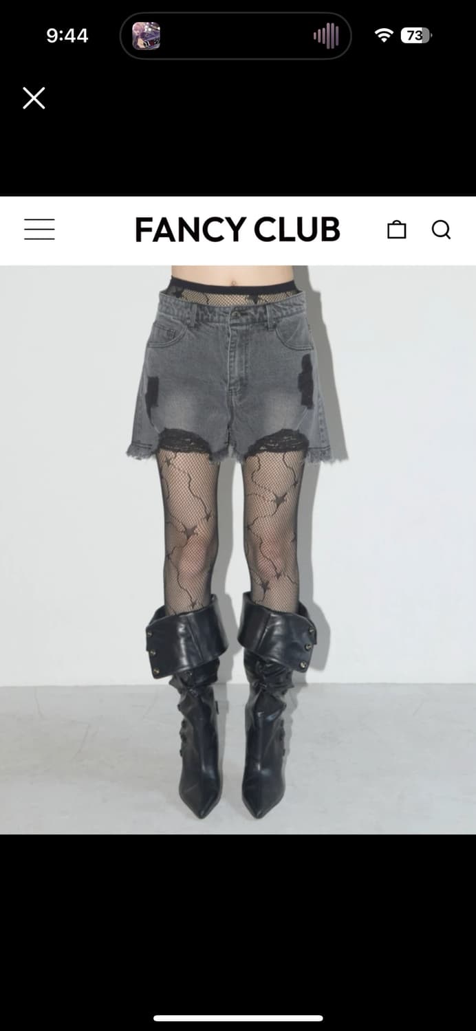 팬시클럽 빈티지 데님 쇼츠 그레이 상품이미지1