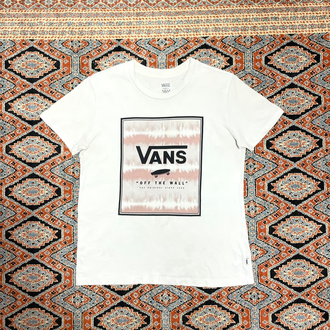 반스 프린팅 화이트 반팔티셔츠 여성S 상품이미지1