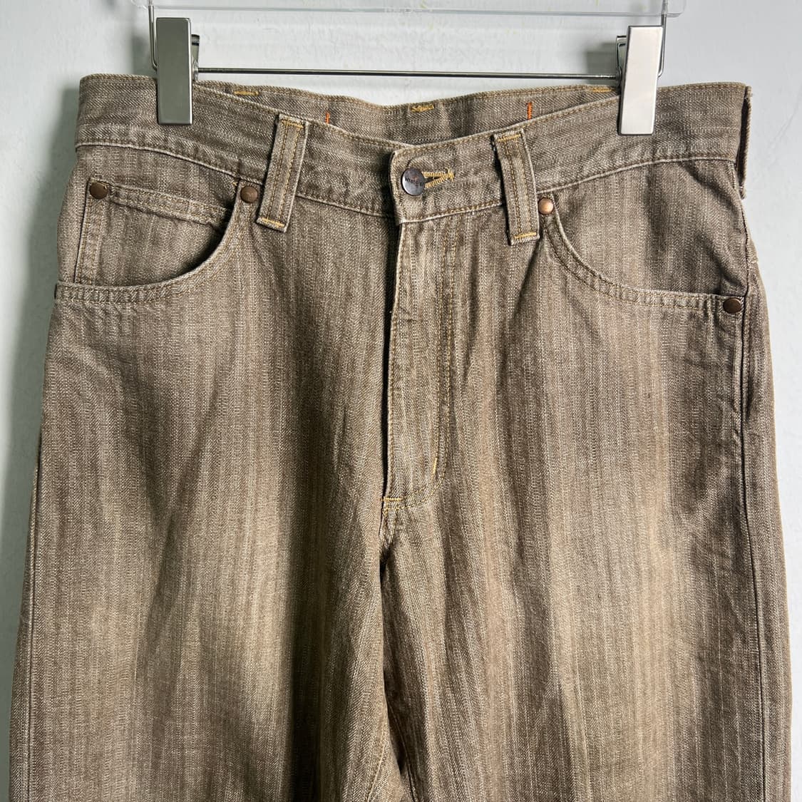 랭글러 빈티지 해링본 스트라이프 데님팬츠 M 상품이미지3