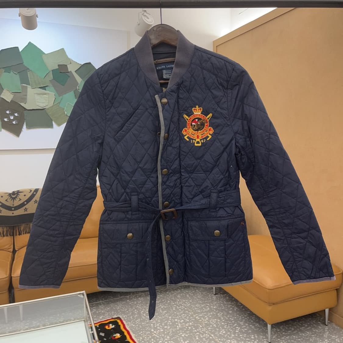 폴로 랄프 로렌 올드스쿨 자수로고 벨티드 경량 패딩 M C06855 상품이미지3