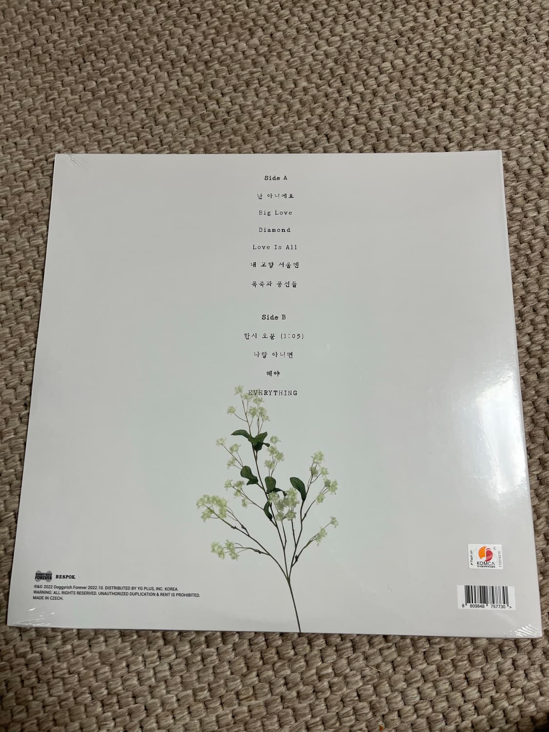 검정치마 team baby lp 미개봉 상품이미지2