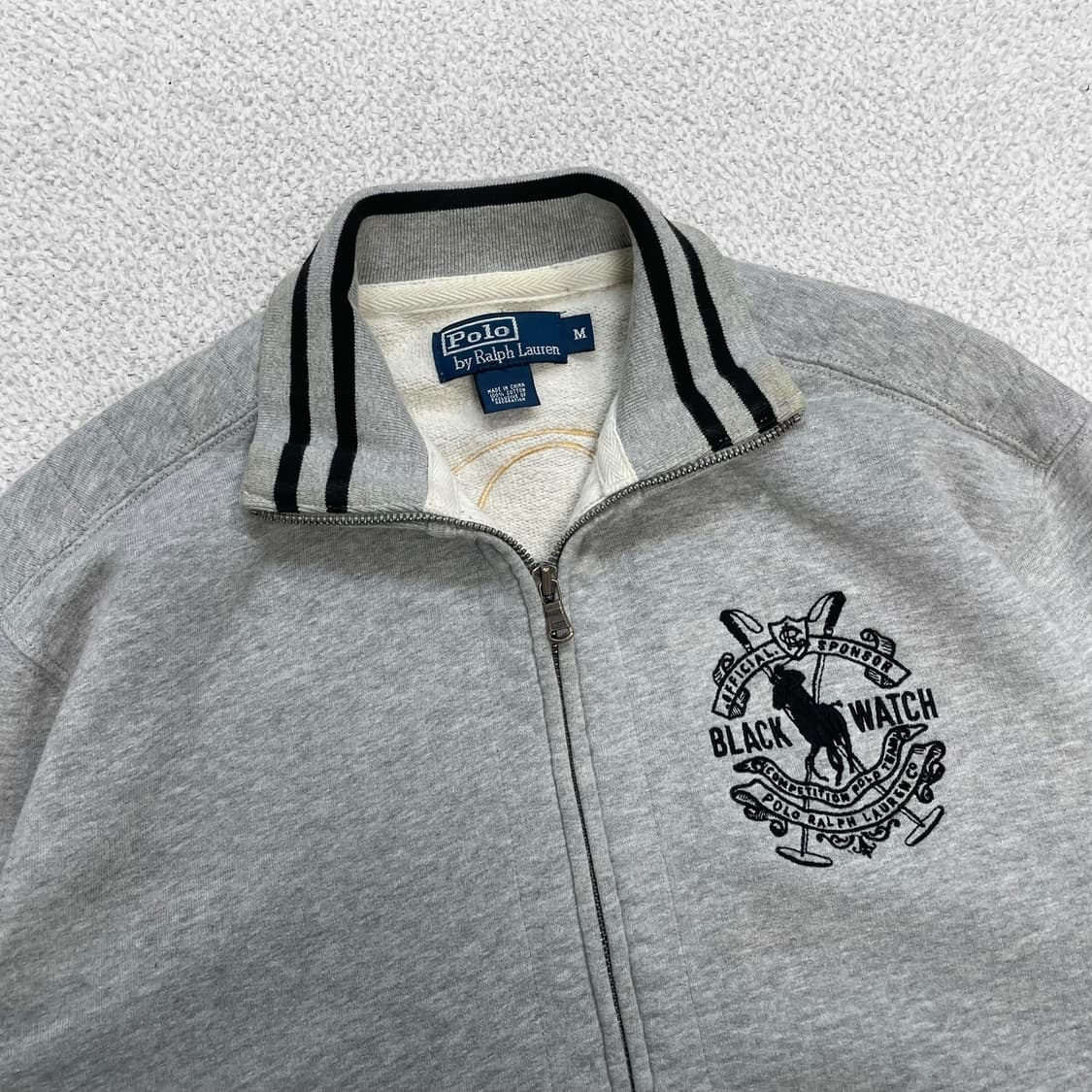폴로 랄프로렌 블랙워치 스웻 집업 자켓 그레이 상품이미지4