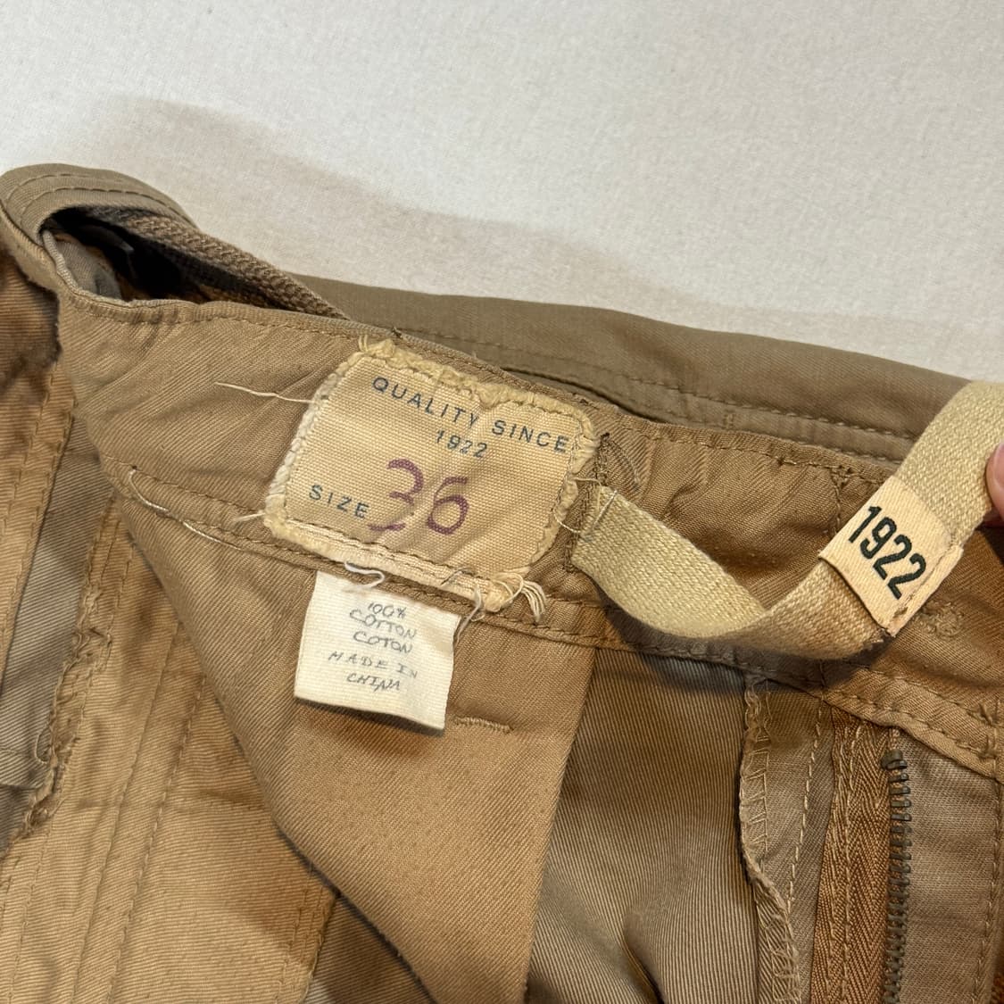 36inch) HCO 카키 브라운 버뮤다 카고팬츠 반바지 워크웨어 상품이미지10